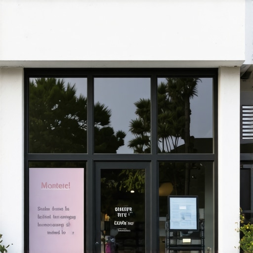Anaheim business storefront with digital marketing icons