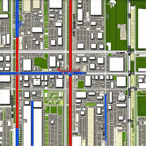 Cityscape of Anaheim with digital marketing icons and Google Maps