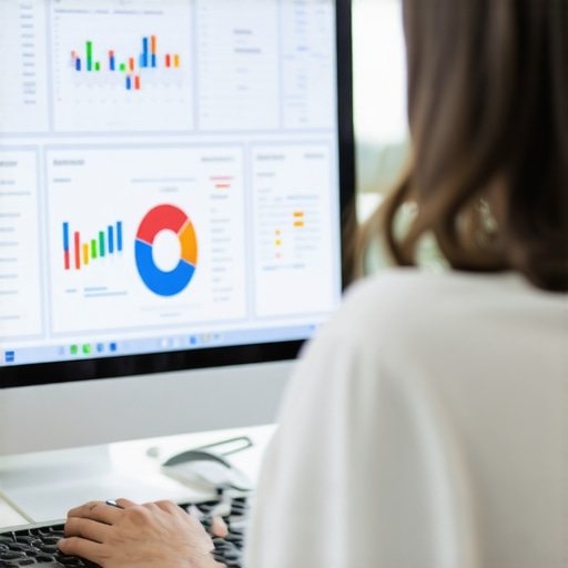 Marketing expert reviewing Google My Business insights on a laptop