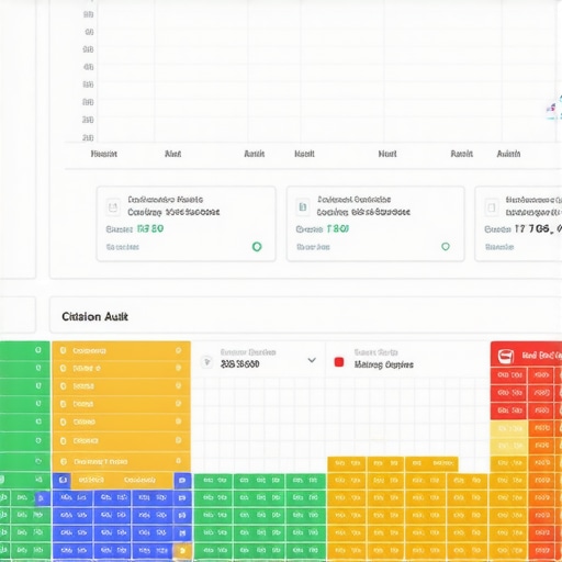Screenshot demonstrating citation audit and ranking tracking in local SEO tools