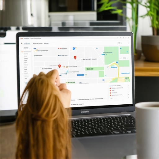 Person reviewing local SEO performance metrics with Anaheim map