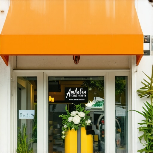 Well-lit storefront of a local Anaheim business with clear branding.
